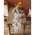thumbnail image 5 of Ldtrchee Brown Christmas Table Runner 72 Inches, Watercolor Tree Xmas Snowflake Bed Runner Dresser Scarves Tabletop for Indoor Outdoor Parties/Ceremony/Banquet, 13" x 72", 5 of 8