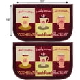thumbnail image 2 of Kashi Home Kitchen Rug, Printed Area Rug, Durable Floor, Door Mat, Farmhouse Non-Slip Carpet Latex Backing Beautiful Design Coffee Cup 3pc Set (2 18x30 D Shape & 1 20x40), 2 of 5