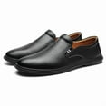 thumbnail image 3 of Men's Casual Loafers Slip On Leather Shoes Comfortable Lightweight Driving Shoes Male Moccasins Classic Penny Loafer Flats Boat Shoes Outdoor Walking Shoes, 3 of 17