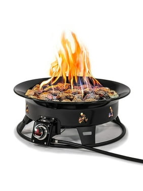Outland Living Firebowl 875 Okanagan Outdoor Propane Gas Fire Pit with UV and Weather Resistant Durable Cover, 24-Inch Diameter 58,000 BTU