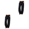 thumbnail image 4 of Pantalones sueltos para mujer Sonducket Tiempo libre casuales Negro M Negro METRO, 4 of 6