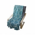 thumbnail image 3 of Aqua Ombre Soft Flannel Fleece Throw Blanket, Fish Scale Design Squama with Blue Color Palette Mermaid Tail, Cozy Plush for Indoor and Outdoor Use, 60" x 80", Sea Blue Aqua and White, by Ambesonne, 3 of 5