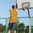 thumbnail image 5 of Naloa Yellow Leopard Print Sunflower Basketball Jersey Reversible Men's Mesh Athletic Sports Shirts Training Practice S-4XLLarge, 5 of 6