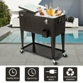 thumbnail image 5 of VINGLI 80 Quart Steel Rolling Ice Chest, Cooler Cart with Shelf, Bottle Opener, 5 of 6