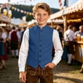 thumbnail image 2 of Boys Halloween Vest Tank Top Stand Collar Kids Sleeveless Jacket Casual Outerwear Ages 2-15, 2 of 5