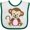 White and Green, variant on Inktastic Monkey Girls Baby Bib