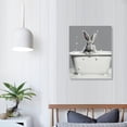 thumbnail image 4 of COMIO Funny Bathroom Rabbit Wall Art Bunny In Bathtub Bathroom Pictures Wall Decor Bathroom Sign Canvas Prints Painting Modern Home Office Decorations Framed Artwork For Bathroom, 4 of 5