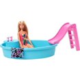 thumbnail image 1 of Barbie Doll Blonde and Pool Playset with Slide and Accessories, 1 of 6