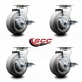 thumbnail image 2 of Tool Box Caster Wheel Set – 5 Inch Thermoplastic Rubber Swivel Casters – SCC, 2 of 2