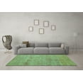 thumbnail image 3 of Ahgly Company Indoor Round Abstract Turquoise Blue Modern Area Rugs, 6' Round, 3 of 4