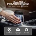 thumbnail image 5 of 18oz Travel Coffee Mug, 316 Stainless Steel Vacuum Insulated Tumbler with 2-in-1 Straw Lid & Strap, Camouflage Print, 5 of 6