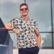 thumbnail image 4 of Fotbe Colorful Flying Butterflies Camiseta Polo de Golf para Hombre con Estampado – Camisa Deportiva Transpirable con Cuello Abotonado-3X-Large, 4 of 6