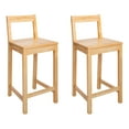 thumbnail image 6 of Mainstays 24" Indoor Full Back Wood Bar Stools with Footrest, Pine Finish, Set of 2, 6 of 11