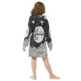 thumbnail image 7 of FORMRS Niños Bathrobe Unisex Hooded Robe Soft Plush Pajamas Sleepwear, Size 4-6T, Black Moon, 7 of 7