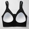 thumbnail image 4 of Floleo Women Front Zipper Sports Bra, Adjustable Strap Workout Top, U-Back Support Bralette, Everyday Yoga & Running Underwear (Black,Free Size), 4 of 5