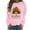 Pink, variant on Wancir Womens Thanksgiving Shirt Leopard Pumpkin Printed Cute Graphic Tee Thankful Grateful Blessed T-Shirts Fall Top