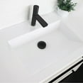 thumbnail image 4 of Stylish Riela 7 ½" Ht Single Handle Matte Black & Silver Bathroom Faucet B-104NC, 4 of 12