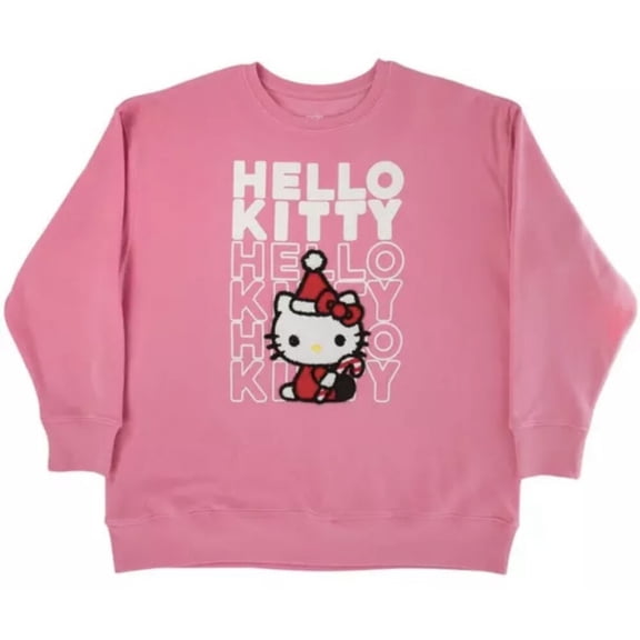 Hello Kitty Merry Christmas Crew Neck Sweatshirt Size XL