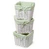 Burlington Set of 3 Small Storage Baskets, White