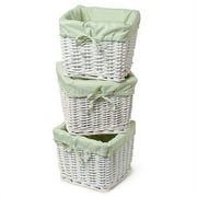 Burlington Set of 3 Small Storage Baskets, White