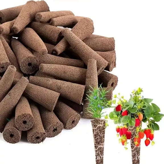 50/100 Pack Grow Sponges for Hydroponics - Soilless Cultivation Pods for Root Growth, Replacement Seed Starter Sponges for Indoor Garden Systems, High Water Retention Planting Media