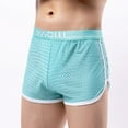 thumbnail image 4 of Sexy Men Ice Silk Seamless Boxer Briefs Pouch Underwear Shorts Trunks Underpants, 4 of 11