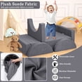 thumbnail image 6 of 7Pcs Kids Play Couch, Modular Kids Sofa Toddler Couch, Multifunctional Play Couch Convertible Sofa Play Set for Playroom Nursery, 6 of 8