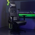 thumbnail image 2 of Silla gamer con masaje vidaXL reclinable con reposapiés negra, 2 of 9