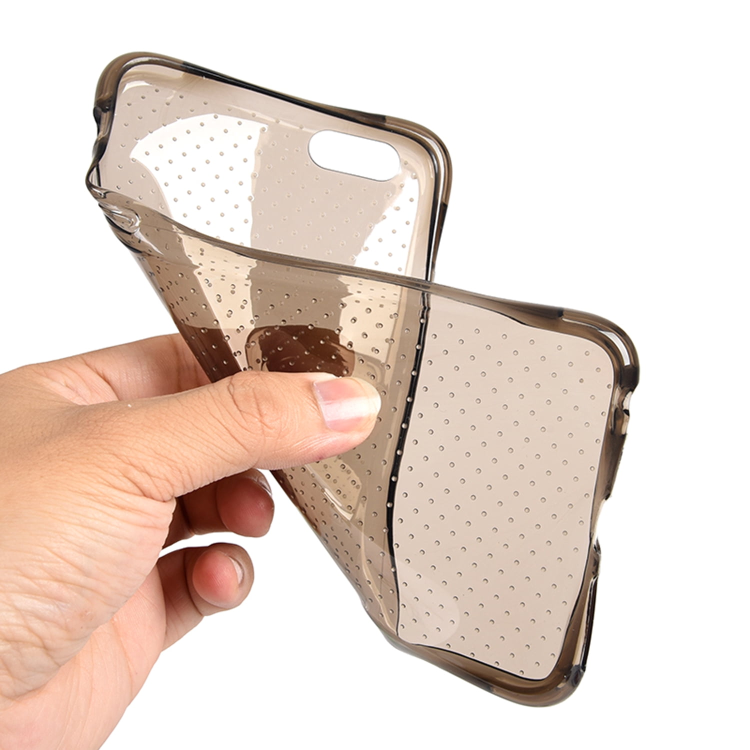 Sparkling Crystal Skin Case for Apple iPhone 6 Plus / 6S Plus With Drop Resistant , Shock Proof TPU Cover Casing (Smoke)