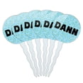 thumbnail image 1 of Dann Cupcake Picks Toppers - Set of 6 - Blue Speckles, 1 of 1