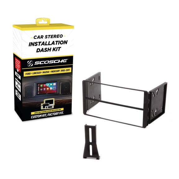 Scosche FD1330B Double DIN Dash Kit Compatible w/ Select 1995-11 Ford, Lincoln, Mercury & Mazda