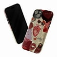 thumbnail image 3 of Red Heart Collage Phone Case, Anatomical Heart, Lips, Vintage Text, “Men Suck” Quote, Gothic Romance Protective Phone Cover for iPhone 16 15 14 13 12 11 Mini Pro Max, 3 of 6
