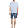 thumbnail image 2 of ANDE Men's Sleep Top and Shorts Set, 2-Piece, Sizes S-2XL, Mens Pajamas, 2 of 5