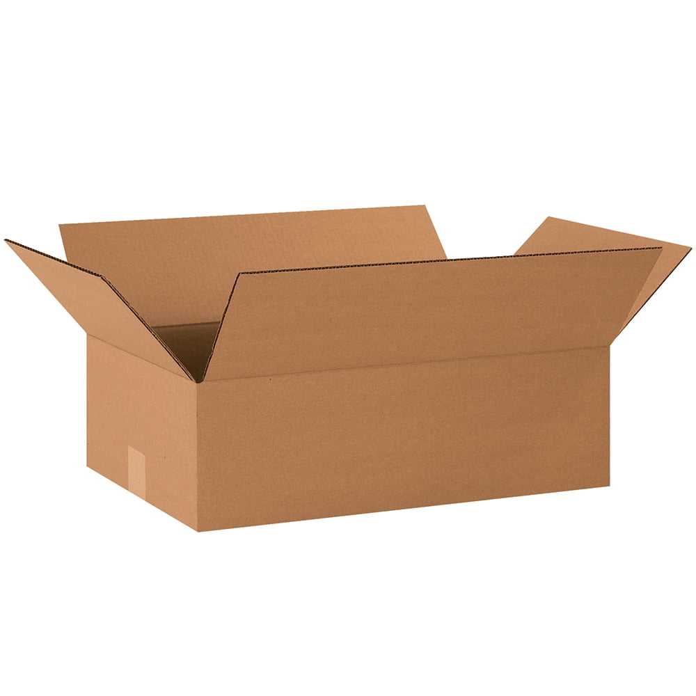 The Packaging Wholesalers Flat Corrugated Boxes 20" x 12" x 6" Kraft 25