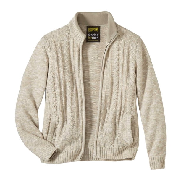 Atlas For Men - Chaqueta de Punto para Hombre (Beige)
