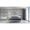 thumbnail image 2 of Mod-Arte Lyon Modern Wood and Faux Leather Upholstered Queen Bed in Glossy White, 2 of 6