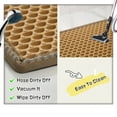 thumbnail image 2 of 2-Layer Cat Litter Mat Litter Trapper Size 21" X 14" Yellow Traps Litter from Box, Soft on Kitty Cat Paws Honeycomb Double-Layer, Helps to Waste Less Litter on Floors, 2 of 7