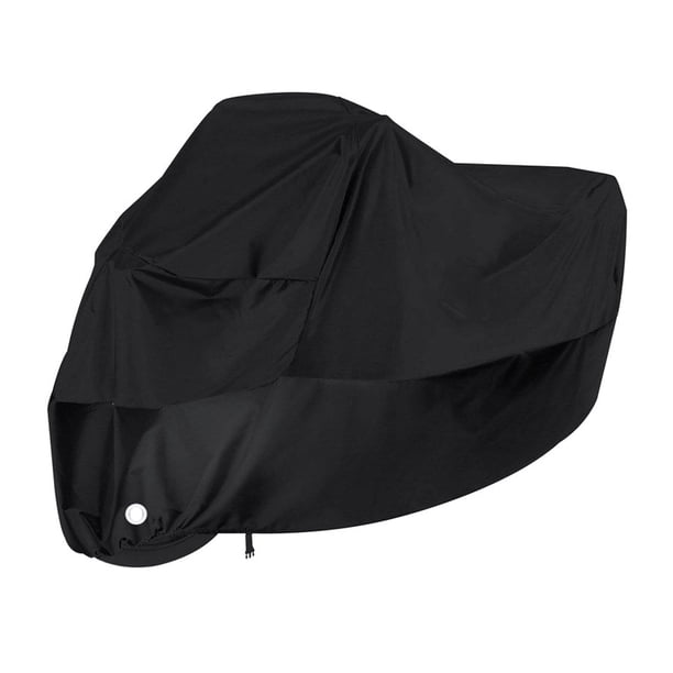 BRIGHTFUFU Funda para motocicleta, lona impermeable, bolsa portátil para protección solar contra el óxido (XXL, con orificio para cerradura)