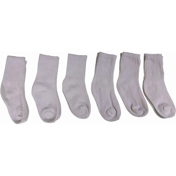 Yacht & Smith 12 Pairs Value Pack Kids Cotton Black Ribbed Crew Socks, Boys & Girls, 4-6
