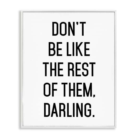 Stupell Industries Modern Be Yourself Bold Inspiring Phrase Quote White Framed Giclee Art, 24 x 30, by Lettered and Lined