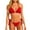 Red, variant on Strapped Color Women's Solid Casual Bodysuit Beach Fashionable One-Piece Bikini Set Bikinis