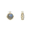 Drop, labradorite (natural) and gold-finished sterling silver, 10mm double-sided faceted round. Sold individually.1pk
