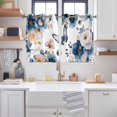 thumbnail image 2 of Vintage Blue Floral Kitchen Curtains Window Panels, Farmhouse Watercolor Flower Butterflies Insulated Window Treatment Curtain, Grommet Curtains for Bedroom/Living Room/Bathroom, 2 Piece 42"Wx54"L, 2 of 8