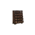 thumbnail image 5 of Benjara Hudy Tall Dresser Chest with 6 Drawers, Cherry Brown Birch Veneer, 5 of 6
