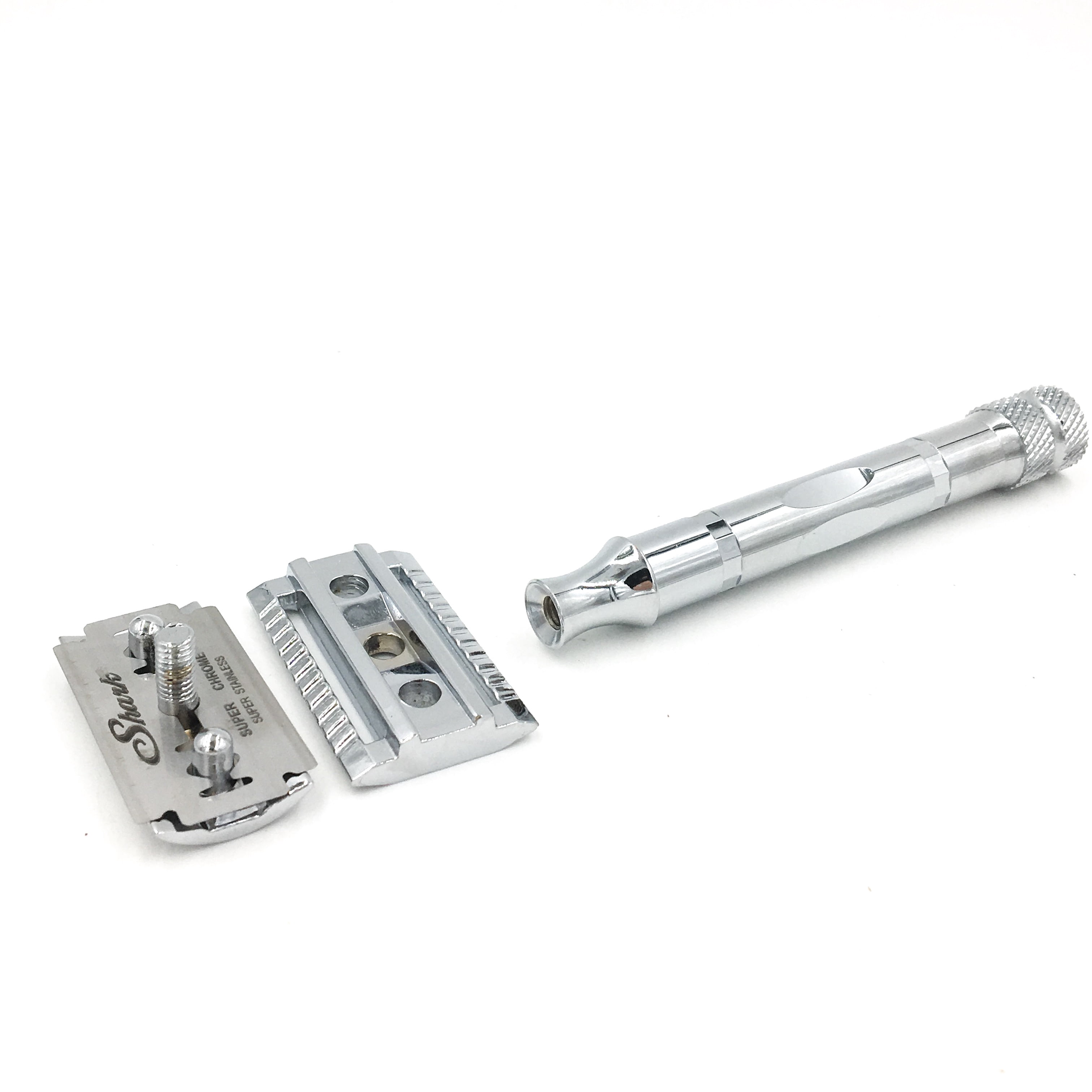 Parker Safety Razor 98R Ultra Heavy Weight Long Handle Double Edge Safety Razor & 5 Blades