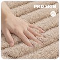 thumbnail image 4 of PABUBE Textured Khaki Microfiber Bathroom Rug, 20"x51", Soft and Absorbent Bathroom Mat, Non-Slip, Machine Washable, Quick Dry Floor Carpet for Shower or Tub, 4 of 7