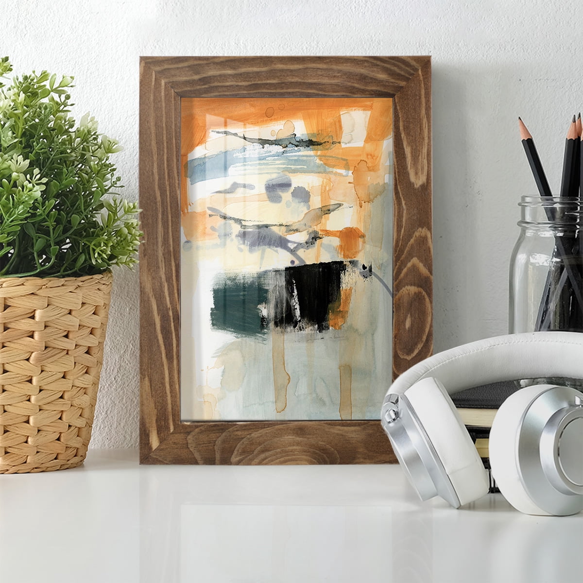 Seria I - Framed Print w/glass - Walnut