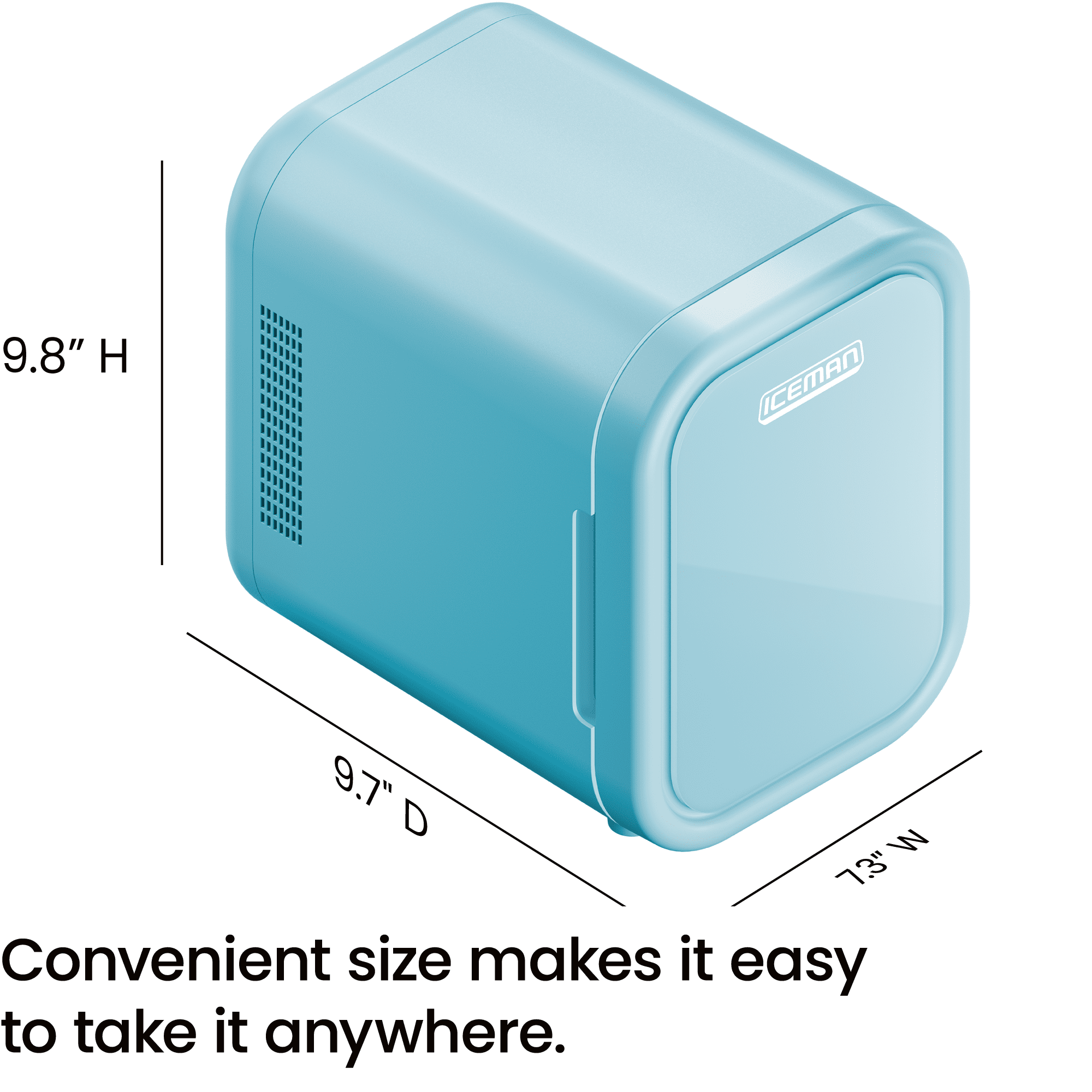 The Iceman Portable Mini Fridge 4L 6 Can Capacity