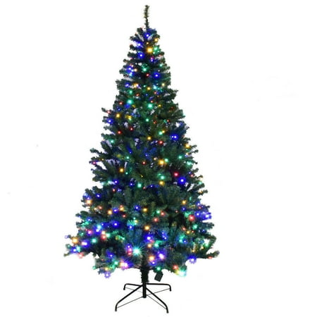 GHP 7-Ft Pre-Lit Christmas Tree Fiber Optic Hinged With Stand And GHP 7-Ft Pre-Lit Christmas Tree Fiber Optic Hinged with Stand and 180 - GHP 7-Ft Pre-Lit Christmas Tree Fiber Optic Hinged With Stand And