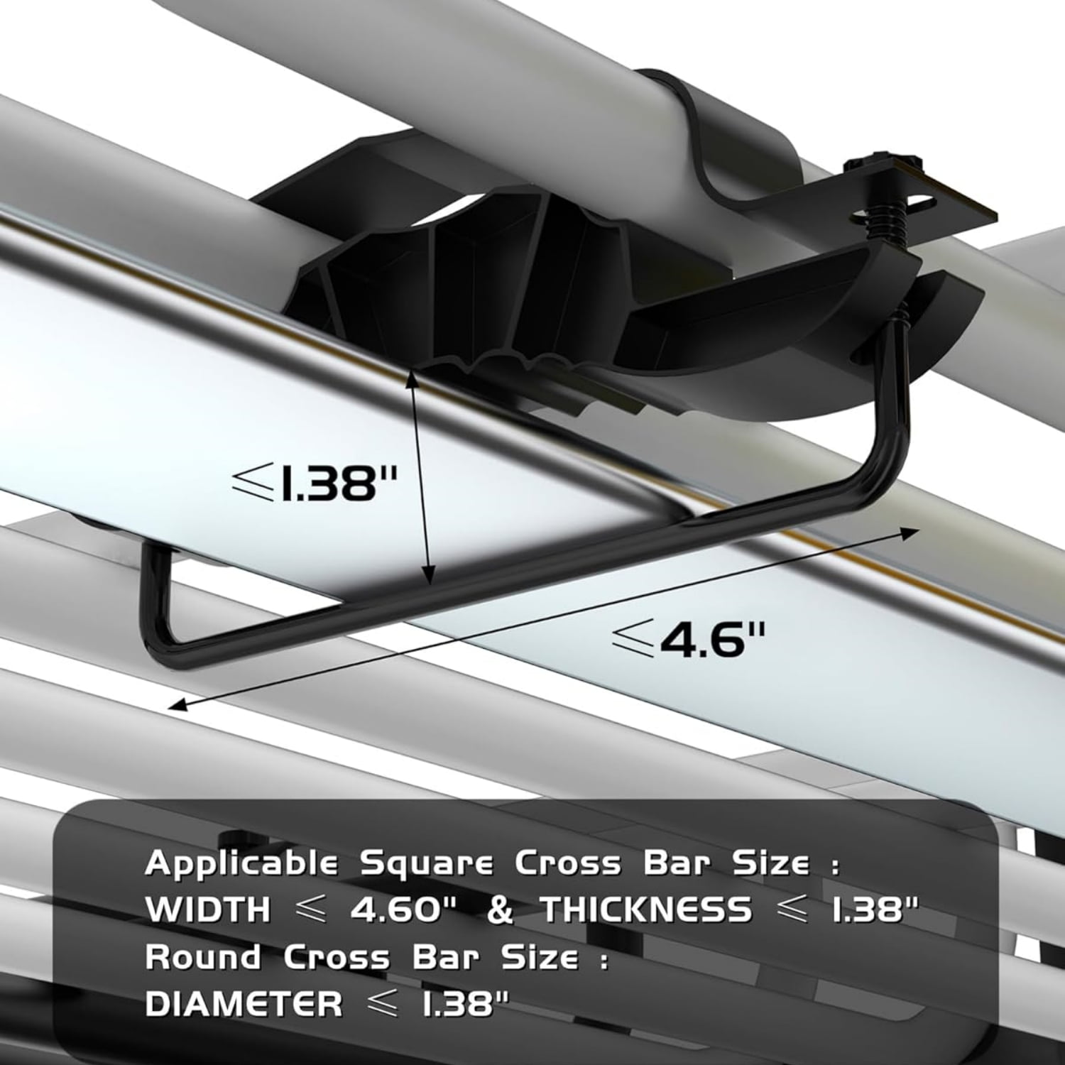 Garvee Roof Rack Carrier Basket 64" x 39" x 6", with Extension Luggage Holder, Black